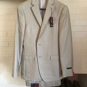 J. Ferrar Khaki Mens Suit